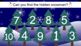 Number Identification Find the Snowman Game (Distance Lear