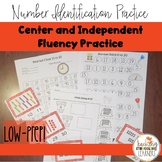 Number Identification Fluency Practice Activities and Work