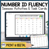 Number Identification Fluency Seesaw Activity and Task Cards