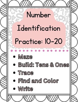 Preview of Number Identification Practice 10-20