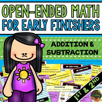 Preview of Early Fast Finishers Math Extension Activities Morning Work 1st 2nd Grade