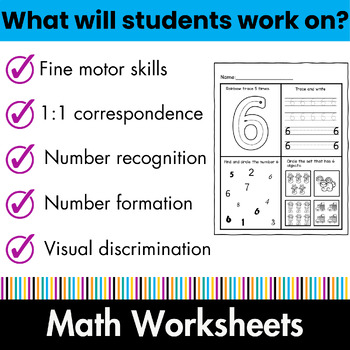 Number Identification and Formation Worksheets by CreativeCOTA | TpT