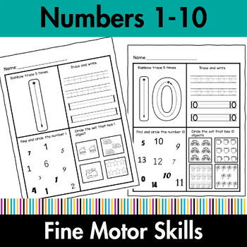 Math Number Identification and Formation Worksheets by CreativeCOTA LLC