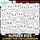 Number Kids Digital Stamps (Lime and Kiwi Designs)