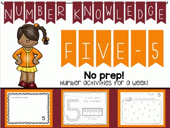 Preview of Number Knowledge: Number 5 (NO PREP!)