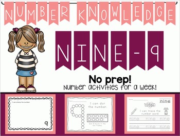Preview of Number Knowledge: Number 9 (NO PREP!)