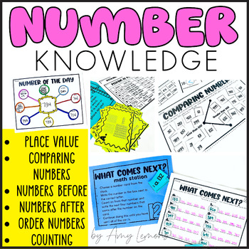 Preview of Number Knowledge | Printables, Stations, & Activities to Compare & Order Numbers