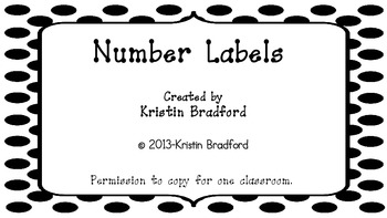 Preview of Number Labels