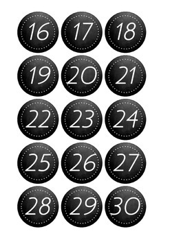 Number Labels Chalkboard 1 -30 by A Passion for Montessori | TpT