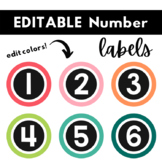 Number Labels | EDITABLE | Student Number Labels