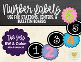 {FREEBIE!} Number Labels for Stations, Centers, Math Bulle