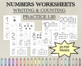 Number Learning 1-20. Recognition Preschool Worksheets.Fun