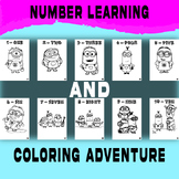 Number Learning and Coloring Adventure for Kids (Ages 3-6)