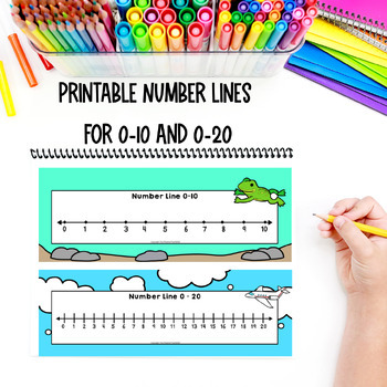 free download number lines 0 20 chunky printables