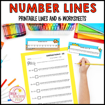 Printable Number Lines To 20 Worksheets Teachers Pay Teachers
