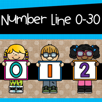 Number Line 0 30 In Burlap With Kids By Rulers And Pan Balances Tpt