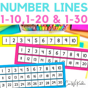 Preview of Number Line 1-10, 1-20, 1-30