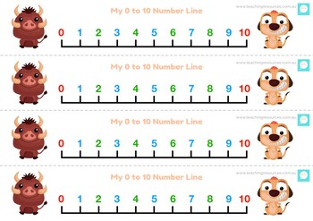 Number Line 1 10 Worksheets Teaching Resources Tpt
