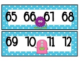 Number Line 1-100 Monster Themed