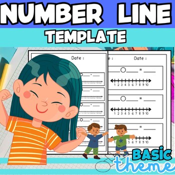 Preview of Number Line 1-20 Template Addition Subtraction for K,1st,2nd