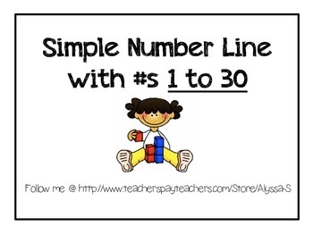 Preview of Number Line 1-30