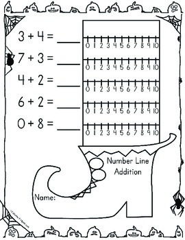 addition on a number line worksheets by catherine s tpt