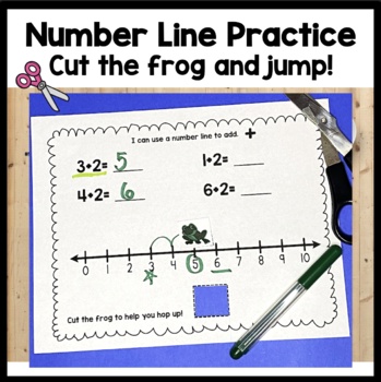 Preview of Number Line Addition and Subtraction worksheets | K-1