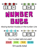 Number Line Bugs Counting Puzzles FOUR LEVELS 0-5, 5-10, 9