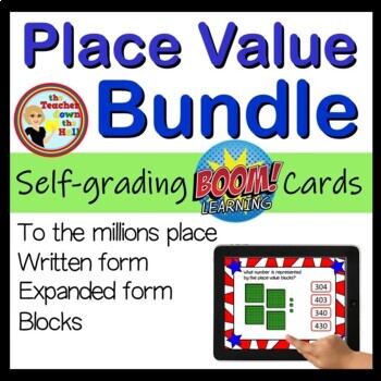 Preview of Place Value Bundle BOOM Cards Digital Place Value Activities