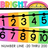 Number Line Display for Number -20 through 200 - Bright Ra