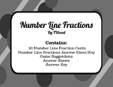 Number Line Fractions - 30 Task Cards - Color and Black/White