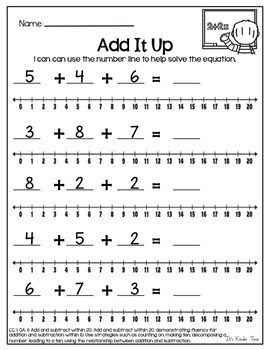 number line fun addition subtraction by its kinder