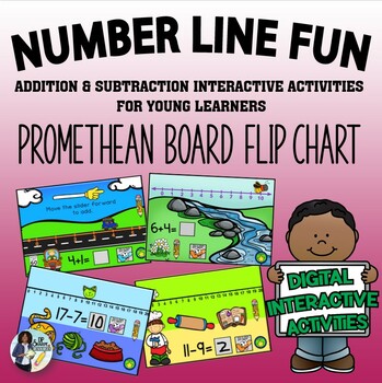 Preview of Number Line Fun Promethean Board Flip Chart