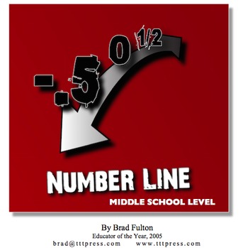 Preview of Number Line: Middle School Level - Fractions, Decimals, Percent, Algebra