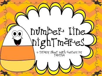 Preview of Number Line Nightmare- a Halloween themed Number Line Activity Gr. k-2