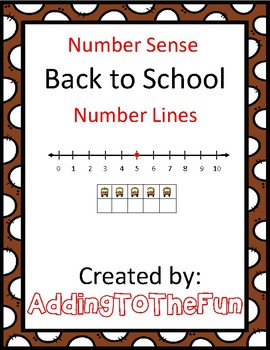 Preview of Number Line Number Sense - Back to School Worksheets