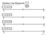 Number Line Placement - Place Value to the Hundreds - Esti