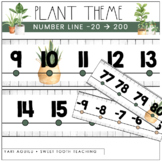 Number Line - Plants Theme| Farmhouse Classroom Decor | Ne