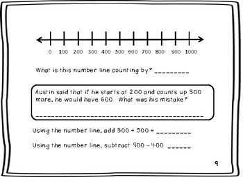 number line addition and subtraction 2nd grade distance learning by