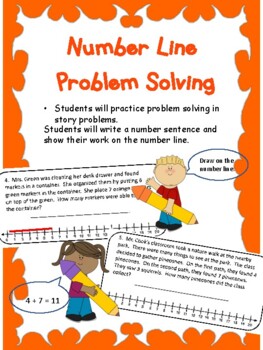 number line problem solving year 3