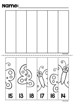 Ordering Numbers - Worksheet Line Puzzles - Bundle 1 by From the Pond