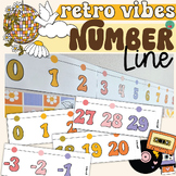 Number Line  | Retro Classroom Decor | Groovy Vibes Classr
