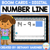 Number Line Subtraction Within 20 - Boom Cards - Distance 