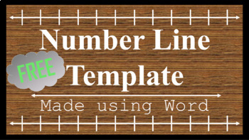 Preview of Free Number Line Template (Word)