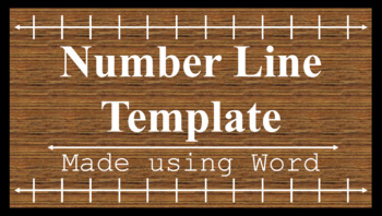 Preview of Number Line Template (Word)