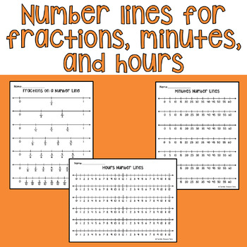 number line templates by terrific times in third tpt