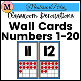 Number Line Wall Cards - 1-20 - Wall Deco - Counters