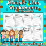 Number Line Worksheets for Place Value in the Thousands