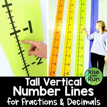 Preview of Number Line for Positive and Negative Fractions and Decimals
