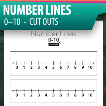 Preview of Number Line to 10 - Cut-out Worksheet (0-10 Number Lines)